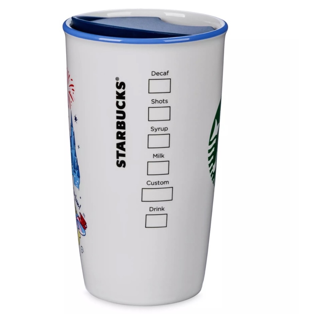 Disney Parks STARBUCKS Magic Kingdom Exclusive Ceramic Tumbler 12oz - NEW - Picture 2 of 2